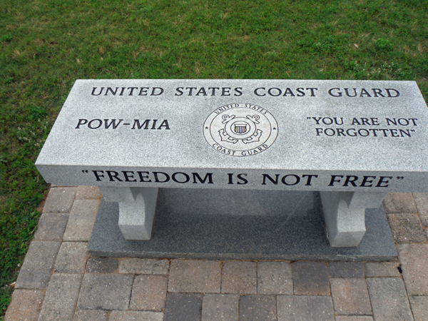 Freedom is Not Free - U.S. Coast Guard bench